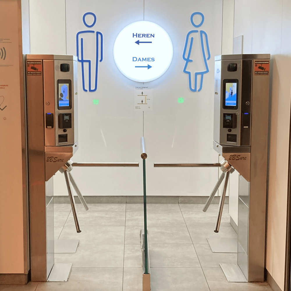 T5000K -betaald heren en dames toilet